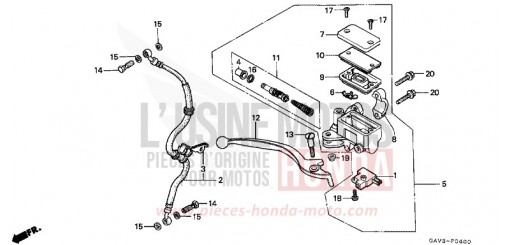 VORDERRADBREMSE HAUPTZYLINDER SJ50T de 1996
